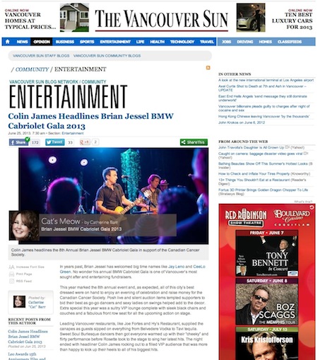 Vancouver Sun Edition of Cat's meow